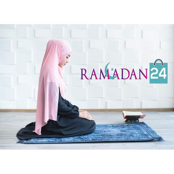 Ramadan24 Gebetsteppich Islamische Gebetsmatte- Muslim Gebet Teppich Gepolstert Dicke Weiche Seccade Waschbar Namaz mit Islam Orient Muster rutschfest 80 X 120 cm (Schwarz)