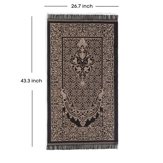 SUMELA Gebetsteppich Islam Geschenkset, Ottoman Seccade, Gebetsteppich to Go, Prayer Mat, Muslimische Geschenke, Gebetsperlen, Muslimische Kappe und Miswak Stick mit Reisetasche