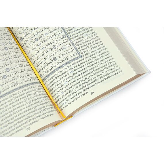 ihvan online Gebetsgeschenk-Set für Hadsch und Umrah, muslimischer Gebetsteppich, Gebetsteppich, Perlen Taasbih, Heiliger Koran übersetzt Französisch, Gebetsmatte, islamisches Geschenkset für Ramadan