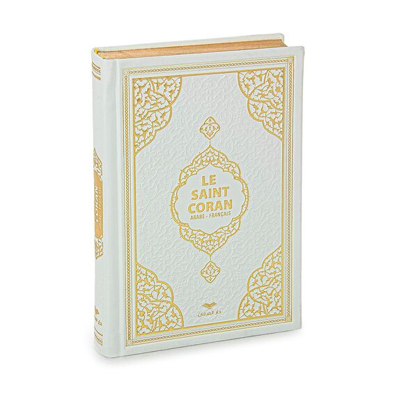 ihvan online Gebetsgeschenk-Set für Hadsch und Umrah, muslimischer Gebetsteppich, Gebetsteppich, Perlen Taasbih, Heiliger Koran übersetzt Französisch, Gebetsmatte, islamisches Geschenkset für Ramadan