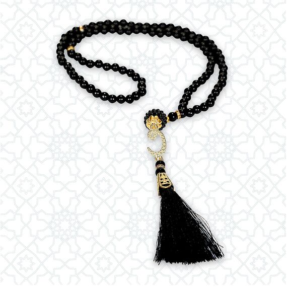 Kapobia Muslimische Gebetsteppich Gebetskette Kufi Hut für Männer und Frauen 100% atmungsaktiv schwarz Schädel Beanie Traditionelle Desing Gebetsteppich Eid Ramadan Geschenke Islamisches Set Salah