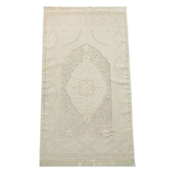 Ihvan Online Geschenkset für Hadsch und Umrah: Muslimischer Gebetsteppich, Matte, Tasbih-Perlen, ins Englische übersetzter Koran, Janamaz Salah Matte