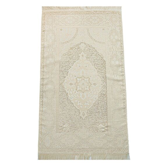 ihvan online Gebetsgeschenk-Set für Hadsch und Umrah, muslimischer Gebetsteppich, Gebetsteppich, Perlen Taasbih, Heiliger Koran übersetzt Französisch, Gebetsmatte, islamisches Geschenkset für Ramadan