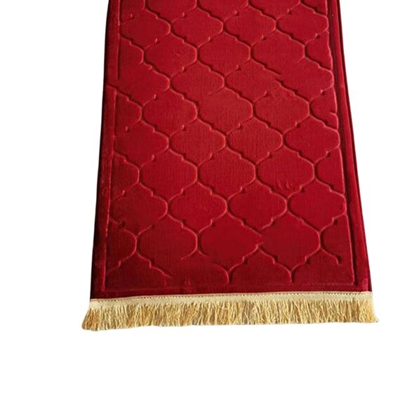 Baoblaze Traditioneller muslimischer Gebetsteppich Weich, Traditional Muslim Prayer Rug, Gebet Teppich Matte Faltbar, Muslim Prayer Rug Carpet für Kinder Frauen Männer, Rot