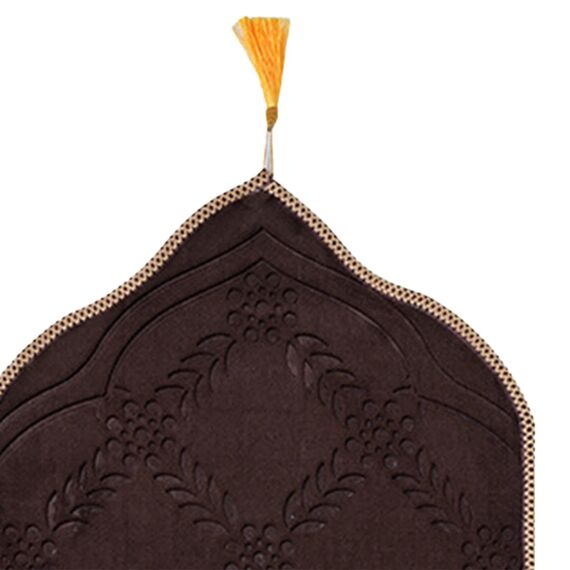 Baoblaze Traditioneller muslimischer Gebetsteppich Weich, Traditional Muslim Prayer Rug, Gebet Teppich Matte, Carpet Soft Ramadan, Muslim Prayer Rug Carpet für Kinder Frauen Männer, Kaffee
