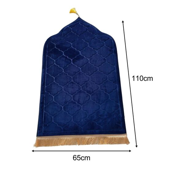 Baoblaze Traditioneller muslimischer Gebetsteppich Weich, Traditional Muslim Prayer Rug, Gebet Teppich Matte Faltbar, Muslim Prayer Rug Carpet für Kinder Frauen Männer, Blau