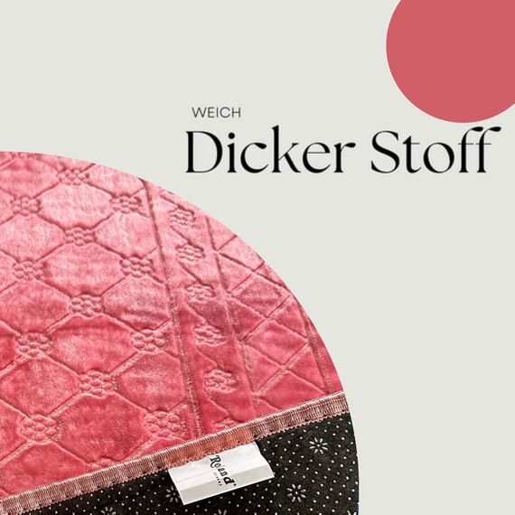 Sehr weich Gebetsteppich Sejjade Seccade Farbecht Namazlik (Rosa)