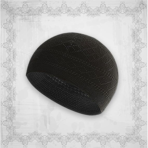 ESERRA Samt-Gebetsteppich, All-in-One-Set für den Islam, dicker muslimischer Gebetsteppich, schwarzer Kufi-Hut, Jaspisstein, 33 Gebetsperlen, Baumwoll-Reiseetui, islamische Geschenke (dunkelbraun)