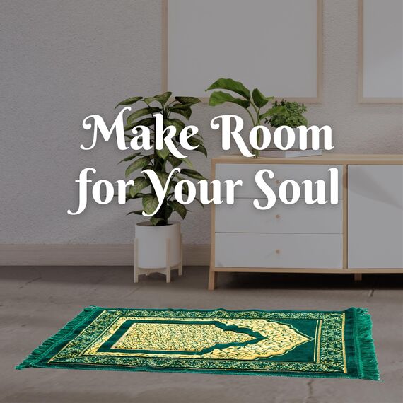 homeart Muslimischer Gebetsteppich, weicher Plüsch, dünn, islamischer Gebetsteppich, Janamaz, Sajada, betender Teppich, islamisches Geschenk für Männer und Frauen, Ramadan-Eid-Hajj-Geschenk,