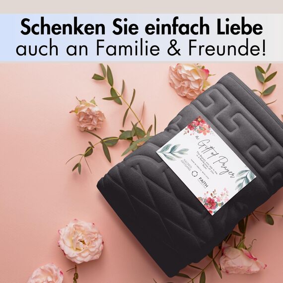 Sacred Artisans Gebetsteppich | Gepolsterter muslimischer Gebetsteppich mit dickem Schaumstoff, weicher Samt, Geschenk für Ramadan (Salbeigraut)