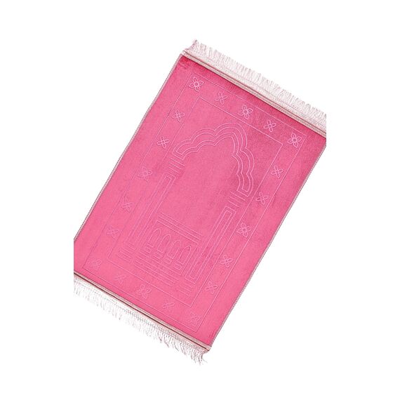 Greatfool Muslimischer Gebetsteppich für Islamische Gebetsteppich – Muslimischer Gebetsteppich dick und bequem für Damen und Herren Muslim - Gebetsteppich Islam - Rosa