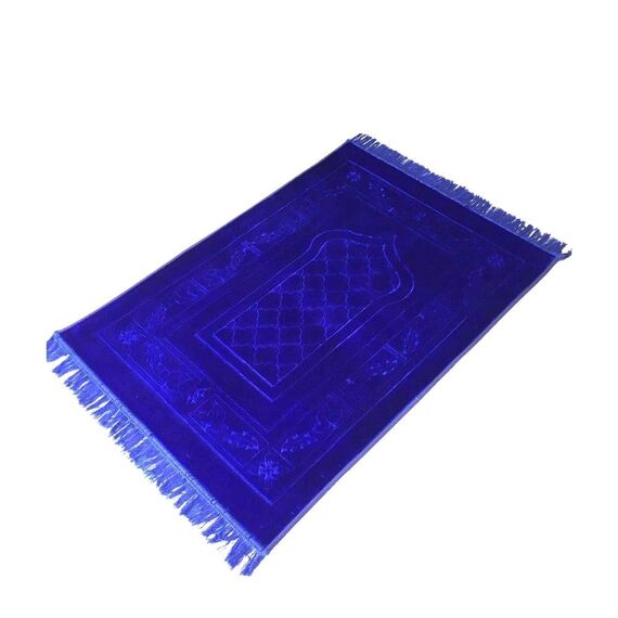 KD 1x Comfort Gebetsteppich Seccade (Silber-grau 008, 80 x 120 cm und ca.0,8 cm hoch)/ weiche samtartige Oberfläche - SUPER-SOFTES Trittgefühl