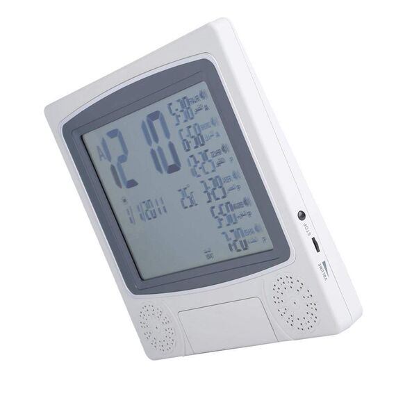 Cikonielf Muslimische Azan Gebetsuhr Islamische Azan Wecktischuhr Digitale Islamische Wecker LCD Uhr Gebetszeit Erinnerung Nachttisch Dekorative Uhr Islamische Tisch Adhaan Erinnerung