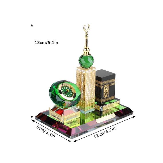 Pssopp Muslimisches Handwerksmodell Muslimische Kaaba Glockenturm Modell Islamische Tischuhr Islamische Architektur Kunsthandwerk Souvenirs Home Desktop Decor
