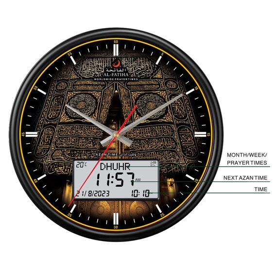 OUD Bukhoor LED muslimische Gebetsuhr Azan Uhr