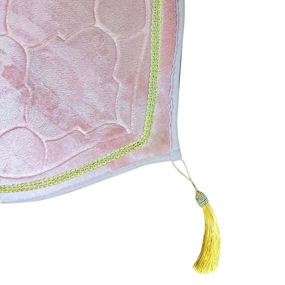 Muslimischer Gebetsteppich, dicker weicher Samt, muslimischer Teppich, tragbarer muslimischer Gebetsteppich, türkischer Gebetsteppich, Janamaz Sajada-Teppich für Männer und Frauen, einfarbig