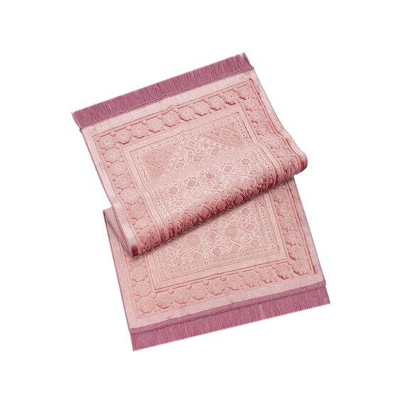 ihvan online, Soft Plüsch Lux Samt Muslim Gebetsteppich | Janamaz | Sajadah | Weicher islamischer Gebetsteppich | Islamische Geschenke | Gebets Teppichmatte, elegant, Farbe: Pink