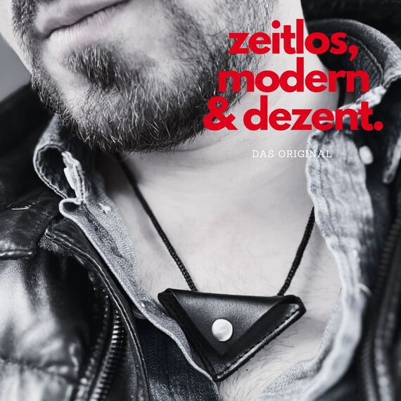 ZETTMANN® 2er Set Cevsen Leder Halskette Cevsen Muska Kette mit Knopf Cevsen Kolye Cevsen Anhänger Allah Kette für Muslim Herren und Frauen Prayer Chain Islam ideal als Geschenk in schwarz