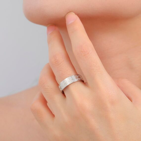 VASSAGO Edelstahl Ringe für Männer Frauen Trendy Muslim Allah Ring Islam Arabisch Shahada Ring Schmuck Geschenke