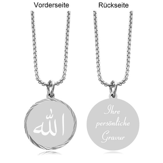 TIMANDO Damen Kette Allah arabische Schrift Islam