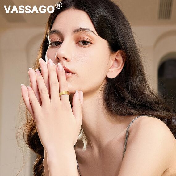 VASSAGO Edelstahl Ringe für Männer Frauen Trendy Muslim Allah Ring Islam Arabisch Shahada Ring Schmuck Geschenke