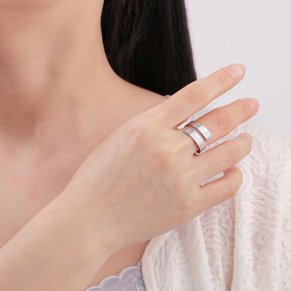 VASSAGO Einstellbare islamische Ayatul Kursi Ring/Armband für Frauen Männer Muslim Allah Koran Ringe Arabisch Kalligraphie Islam Eid Islamischer Ringe Schmuck Geschenke (Silber Ayatul Kursi ring)