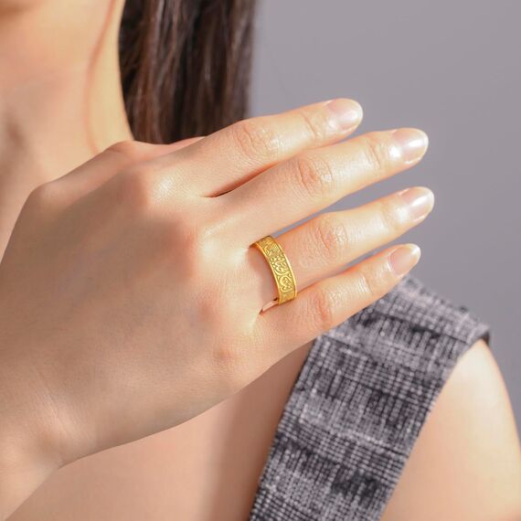 VASSAGO Edelstahl Ringe für Männer Frauen Trendy Muslim Allah Ring Islam Arabisch Shahada Ring Schmuck Geschenke