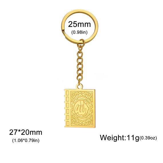 SIPURIS Halskette mit quadratischem Allah-Anhänger, Islam, Sura, Koran, muslimisches Amulett, Allah-Anhänger, Halskette, religiöser Anhänger, Halskette, Schmuck für Geburtstag, 1.06*0.79in/27*20mm,