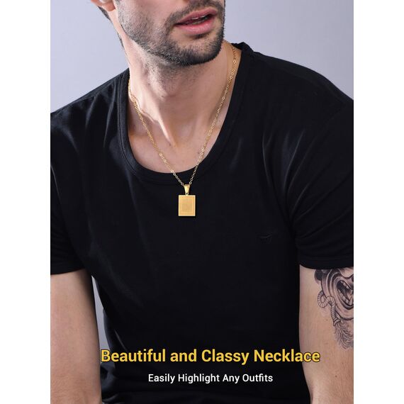 PROSTEEL Damen Kette Collier 18k vergoldet Ayatul Kursi Anhänger Halskette mit Allah und Koran Verse Muslim Modeschmuck Accessoire für Geburtstag