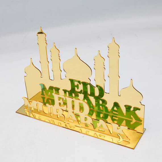 Acryl EID Mubarak Dekor Ramadan Dekoration Eid Mubarak islamischer muslimischer Anhänger Eid Al Adha Party Supplies Ramadan Kareem Geschenke (Style 10)