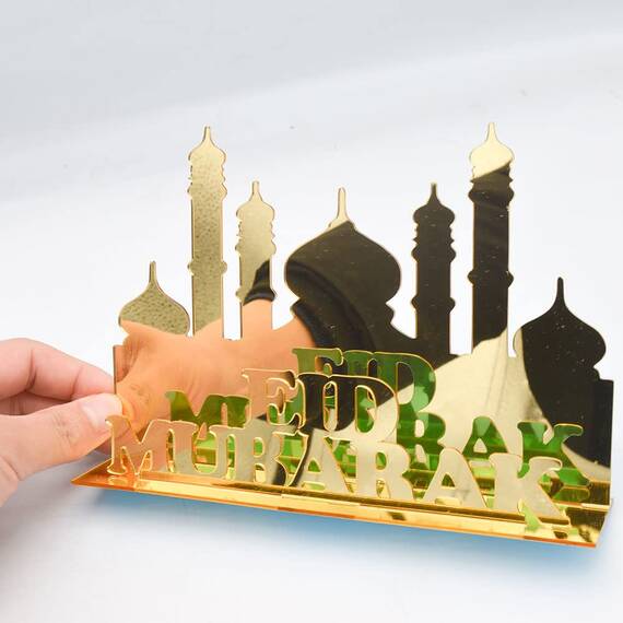 Acryl EID Mubarak Dekor Ramadan Dekoration Eid Mubarak islamischer muslimischer Anhänger Eid Al Adha Party Supplies Ramadan Kareem Geschenke (Style 10)
