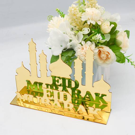 Acryl EID Mubarak Dekor Ramadan Dekoration Eid Mubarak islamischer muslimischer Anhänger Eid Al Adha Party Supplies Ramadan Kareem Geschenke (Style 10)