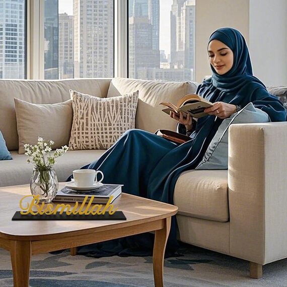 Ramadan Tischdeko Holz, Ramadan Tischdekoration, Eid Mubarak Tischdekoration, Ramadan Freistehend Dekoration, Islamische Tischdekorationen aus Holz, Ramadan Tisch Schild Deko für Ramadan Eid Docht