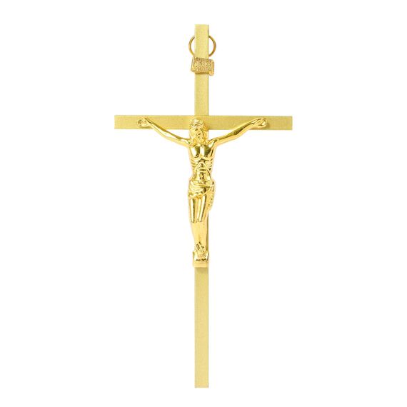 VINETEN Kruzifix-Wandkreuz | schlanke katholische Kreuze aus Metall | Kreuz-Wanddekoration für Ihr Zuhause – 20,3 cm