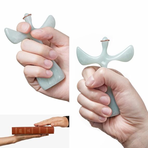 Omoojee Gebetskreuz, komfortables Handheld-Design, treues christliches Geschenk, Marmorharz (2 Stück)