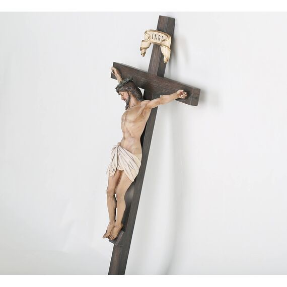 BC Katholisches Kruzifix, Wandkreuz, 40,6 cm, Jesus Christus, Innendekoration, religiöses Sammlerstück, Geschenke, Renaissance-Skulptur, handgefertigt von Buildclassic