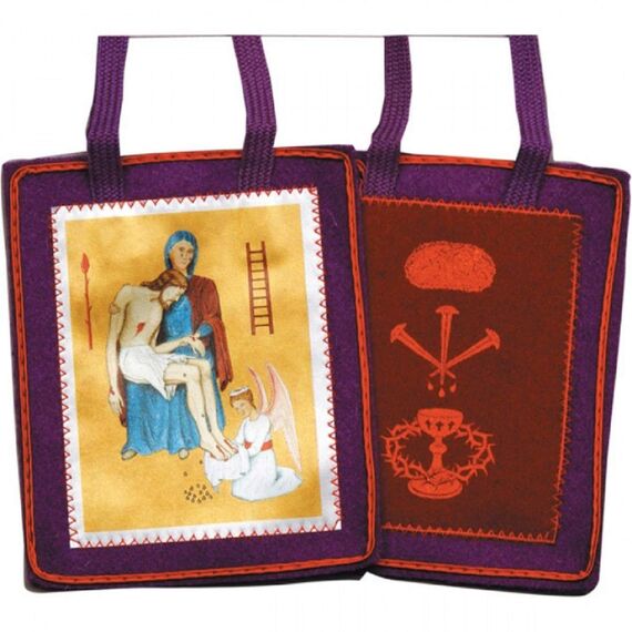 VILLAGE GIFT IMPORTERS Lila Skapulier des Segens und Schutzes, 1 Stück (1 Stück), Wolle, nicht bekannt, 1 Count (Pack of 1), Wolle, nicht bekannt