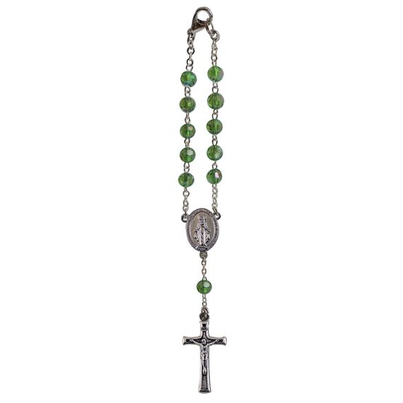 Cathedral Art Rosenkranz mit Geburtsstein Mai/Smaragd, Mehrfarbig