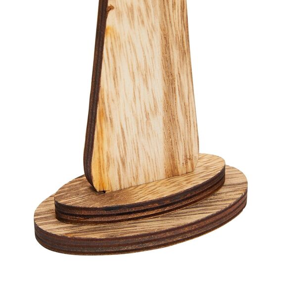 Juvale Holzkreuze zum Aufstellen (3 Stück) - Platanen-Sperrholz - Dekoration für Zuhause, Büro, Wohnzimmer - Braun, 14,5 x 4,5 x 21,6 cm