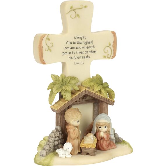 Precious Moments" Glory to God Nativity Cross, Multicolor