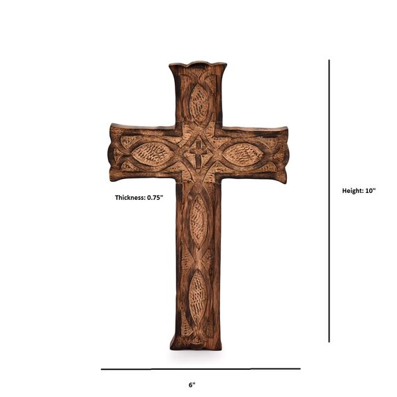 Nirvana Class Handgefertigtes Wandkreuz aus Holz für Kirche, Heim, Raumdekoration