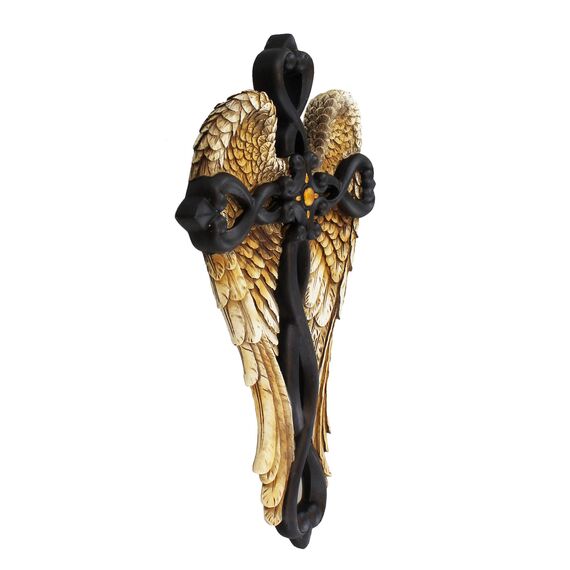UXD Top Brass Engelsflügel Wandkreuz – Jesus Spirituelle Kunst Skulptur
