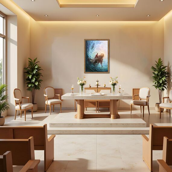 Christliche Wandkunst mit Holzrahmen, Jesus, Hand Gottes, Leinwandbild, Poster, Drucke, Christus, Religion, Bibel, Jesus, Rettung, Wanddekoration für Kirche, Arbeitszimmer, Gebetszimmer