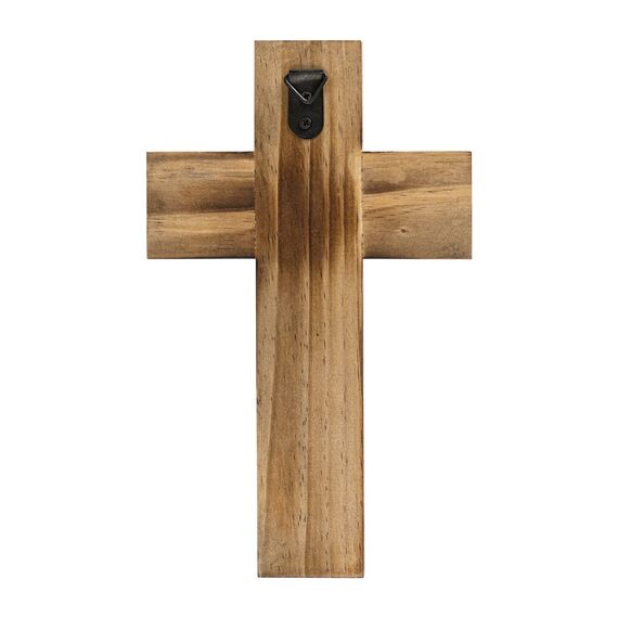 OKSQW Holzkreuz (gesegnete Holzfarbe) - Wandkreuz - Wanddekoration - Wohnzimmer