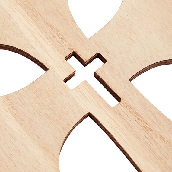 Bright Creations Holzkreuz, stehend, 18 cm, Hellbraun, 12 Stück