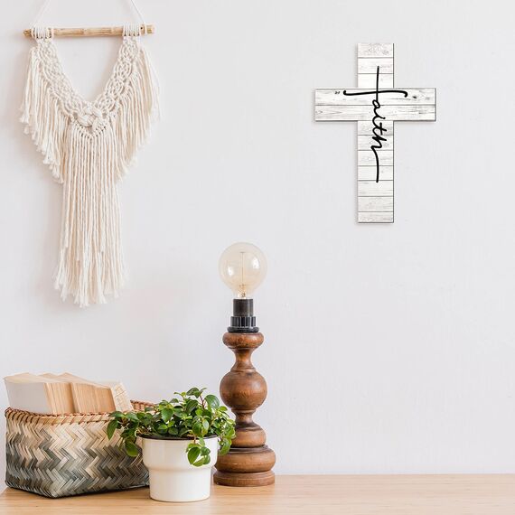 3 Stück Glaube Liebe Hoffnung Kreuz Schild Holz Wandbehang Kreuz Rustikale Kreuz Wanddekoration Vintage Kreuz Wandkunst Religiöse Liebe Kreuz Wanddekor Bauernhaus Haus Hängende Dekor