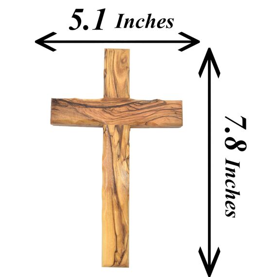 Zuluf Wall Hanging Olive Wood Cross 20cm Olivewood Christian Wall Cross (Ow-Crs-051) by