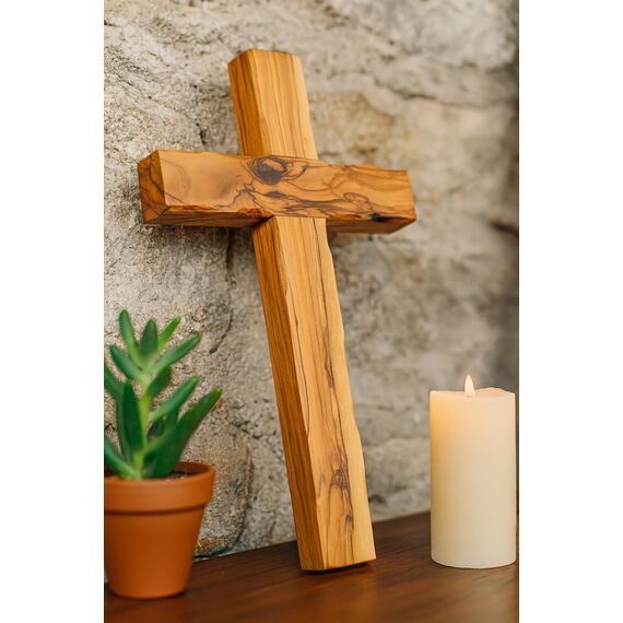 Zuluf Wall Hanging Olive Wood Cross 20cm Olivewood Christian Wall Cross (Ow-Crs-051) by