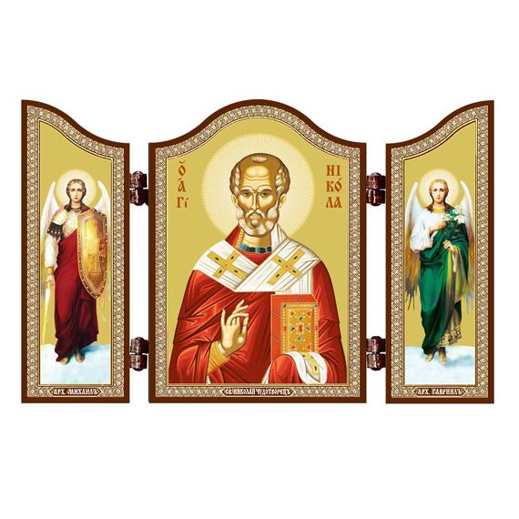 NKlaus Heilige Nikolaus Christliche Ikone Triptychon Heiligendarstellung 1442