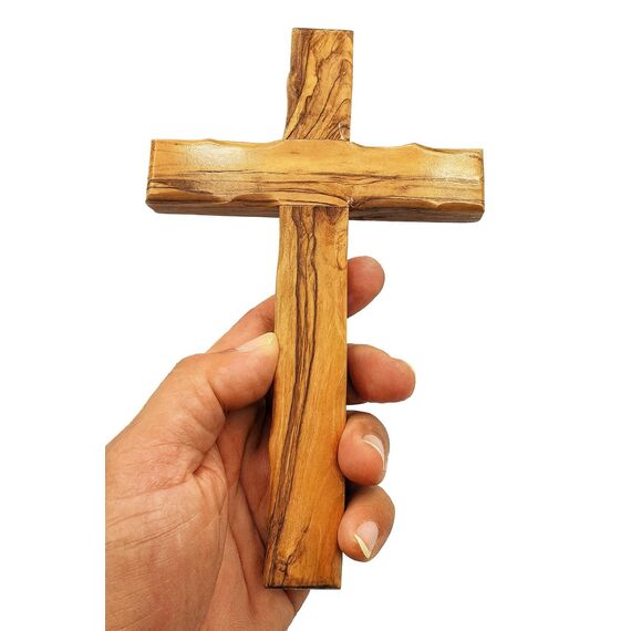 Zuluf Wall Hanging Olive Wood Cross 20cm Olivewood Christian Wall Cross (Ow-Crs-051) by